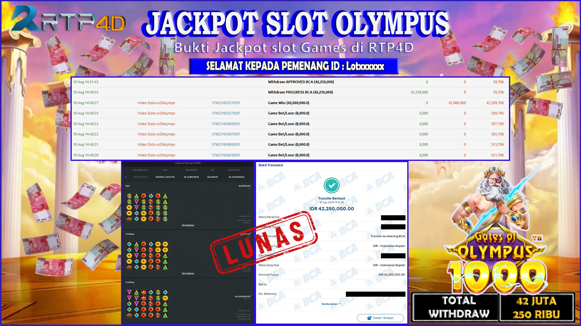 RTP4D Jackpot Slot Rp 42.250.000 ~ LUNAS